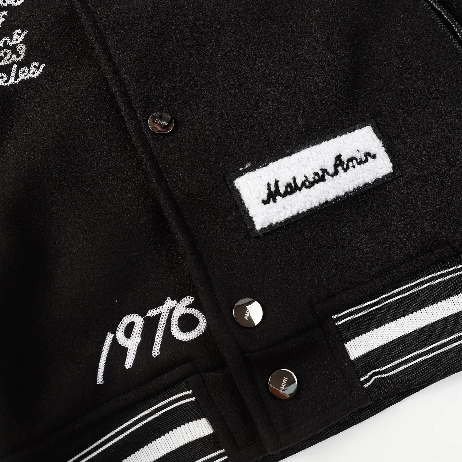 P400 model number 666 AMIRI's new baseball jacket with tiger towel embroidery and thousands of stitches embroidery, high weight dragon and phoenix nylon fabric with pebbled leather sleeves, heavy industry hardware restored one to one M L XL XXL