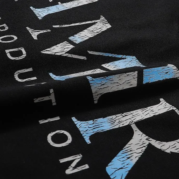 Style number: 720 P126 Fabric: 260g double yarn AMIRI 2025 spring and summer new logo round neck T-shirt high street men and women loose classic letter mask short sleeves Color: black. Size: S M L XL