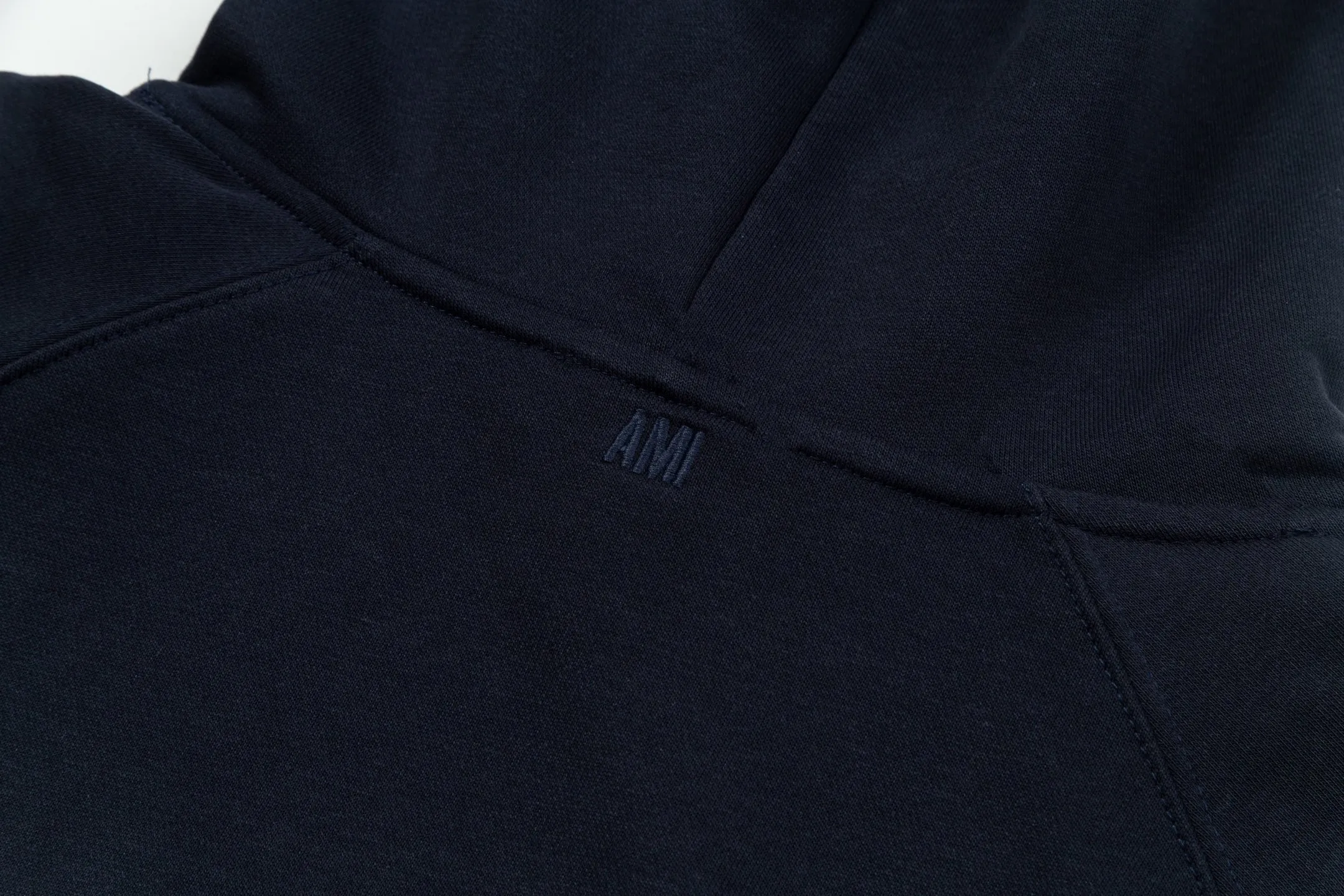663# AMI PARIS 25SS early spring new crochet monogram micro-label hooded sweatshirt, customized 360g pure cotton fabric, YP replica, new main wheat, washable wheat QR code can be scanned, same style for men and women, color: Baolan apricot, code number: S-XL