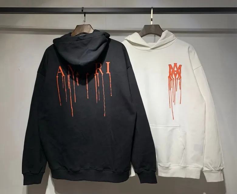 859 P220 AMIRI real shot sweatshirt black and white hanging shot S. M. L. XL