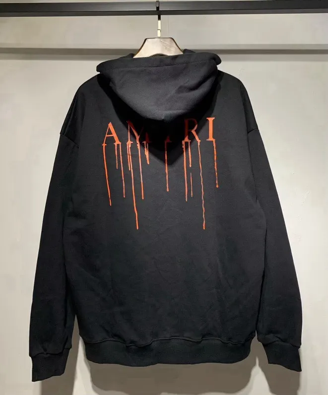 859 P220 AMIRI real shot sweatshirt black and white hanging shot S. M. L. XL