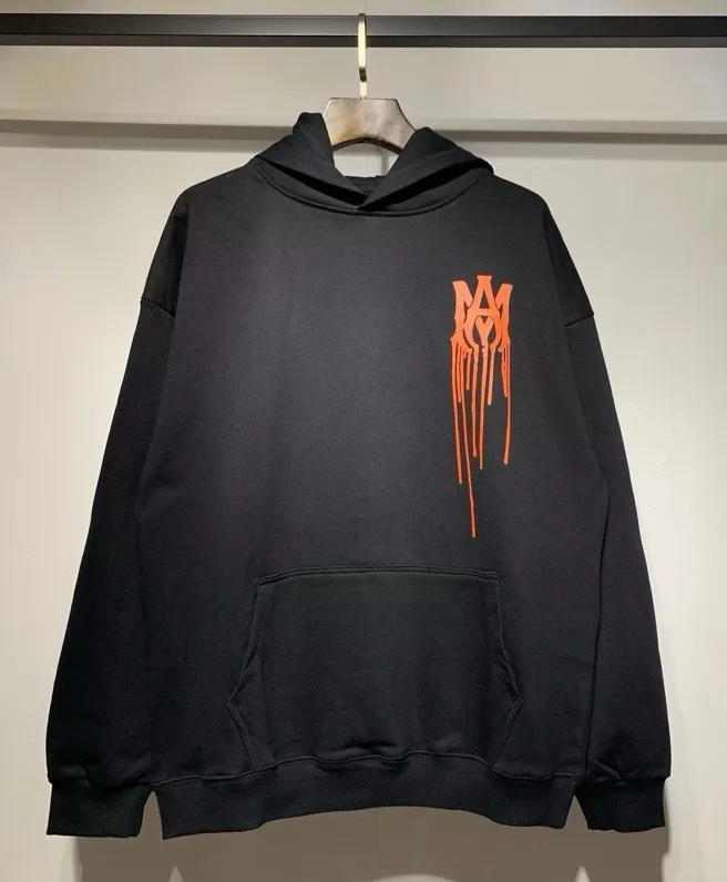 859 P220 AMIRI real shot sweatshirt black and white hanging shot S. M. L. XL