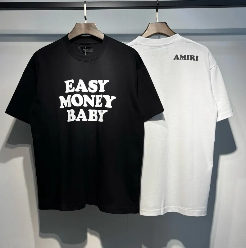 748 model P114 AMIRI real shot black white hanging shot S. M. L. XL