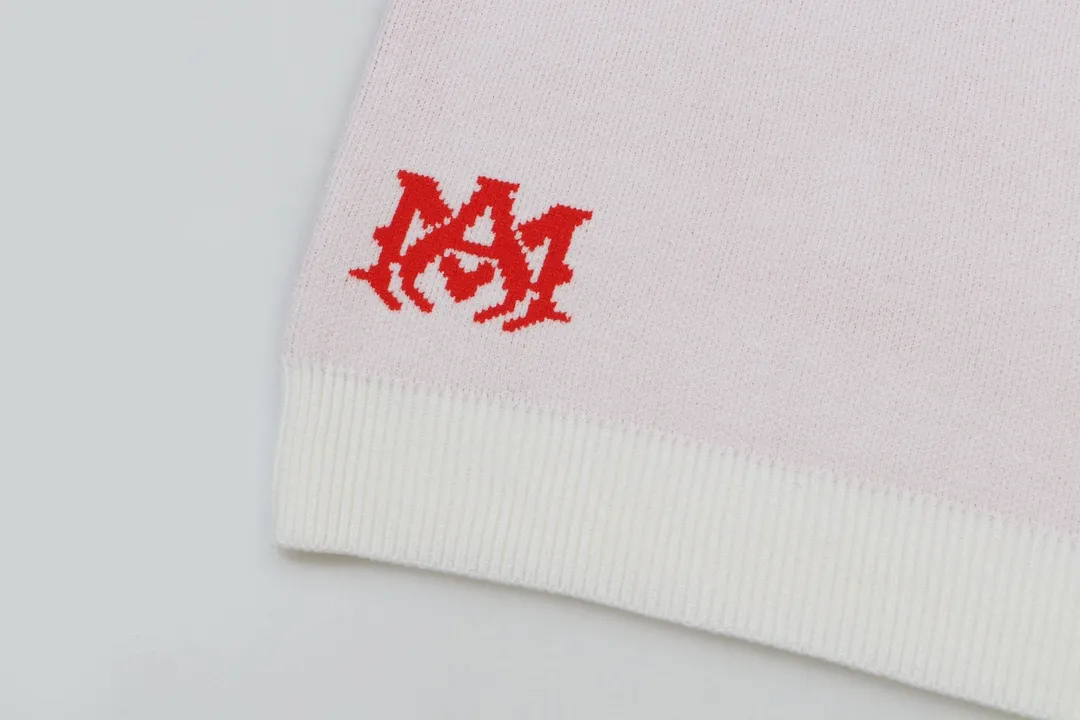P280 AMIRI 2024 new sweater with 22 letters large logo on the back Color: White Black Size: S M L XL XXL