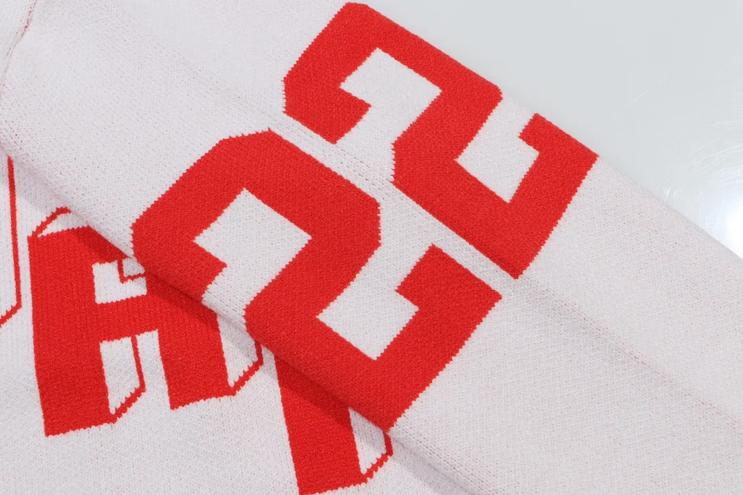 P280 AMIRI 2024 new sweater with 22 letters large logo on the back Color: White Black Size: S M L XL XXL