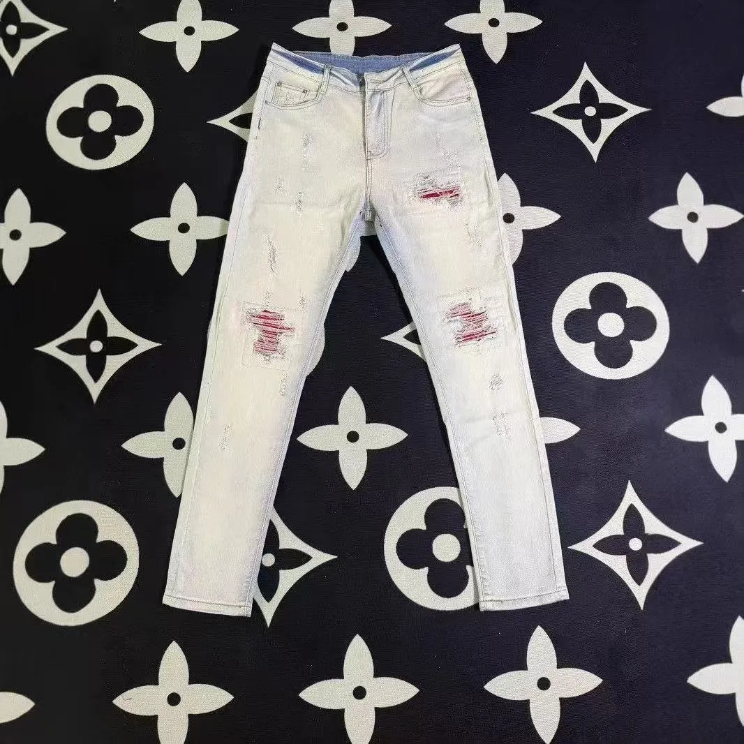 P156 Style No. Cc846 AMIRI MX1 high street jeans slim trousers FOG high street men's trend AMIRI In recent years, high street has become an increasingly common word in men's clothing. High street style has also become an important direction for everyone's matching. High street related items basically cannot avoid oversize. Color: Picture color Code number: m-2xl