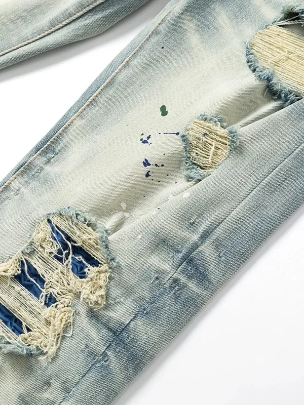 #N25 P246💰 (Top version) AMIRI hot high street jeans slim fit stretch washed knife cut trousers for men AMIRI amiri is transliterated as Emil, which is the name of the founder. Mike Amiri, the founder of amiri, grew up in Los Angeles, USA. He was influenced by local street culture and Punk Rock since he was a child, so he founded the amiri brand named after himself. A variety of trendy clothing meets the needs of different trendy players. Amiri clothing has novel and unique styles and is a well-known street brand in the United States. The styles and styles of many clothes are loved by many street photographers. The various clothing styles meet the dressing needs of different people, show their unique temperament, and show the trend of dressing. amiri's jeans are relatively famous. Not only do they have many styles, but the quality of the jeans is also very good. Many celebrities have also worn amiri brand jeans. Color: Picture color Size: 28, 30, 32, 34, 36 28 30 32 34 36 Waist 71 76 81 86 91 Qianlang 26.5 27.5 28.5 29.5 30.5 Hou Lang 37 38 39 40 41 Foot 14 14.8 15.6 16.4 17.2 Foreign Minister 100 102 104 106 107