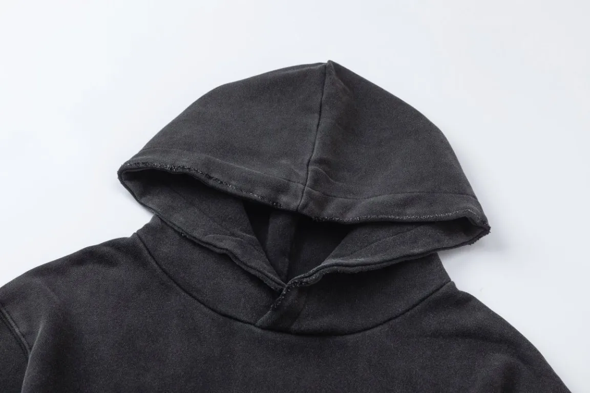 P330 7191#AMIRI classic distressed hole style, made of 480g fabric, color: black, size: S M L XL