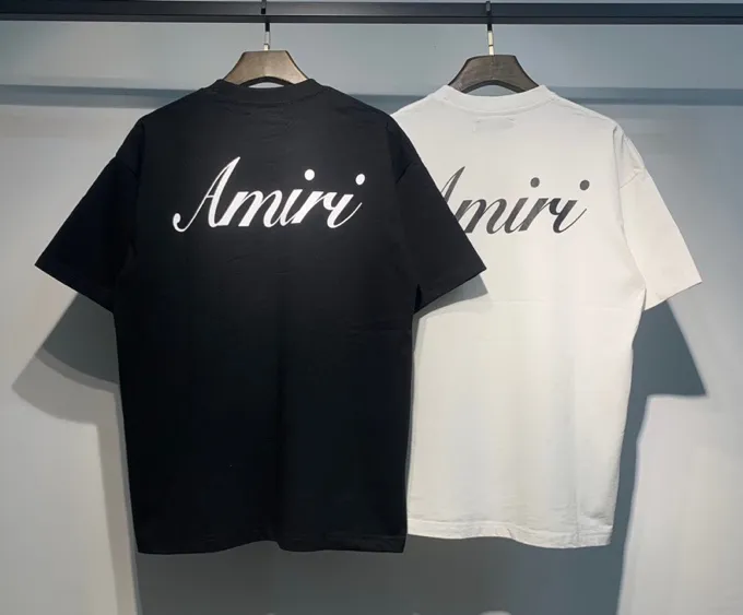 682 model P114 AMIRI real shot black white hanging shot S. M. L. XL
