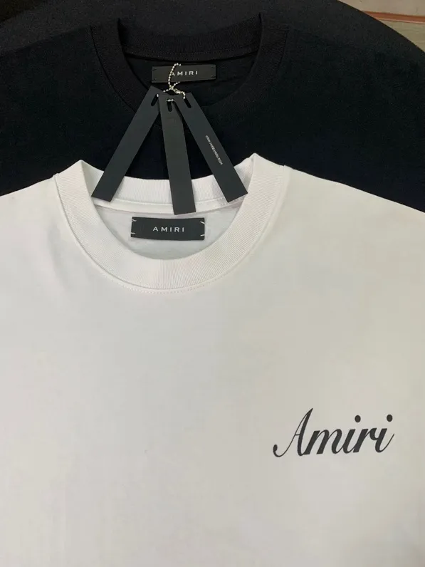 682 model P114 AMIRI real shot black white hanging shot S. M. L. XL