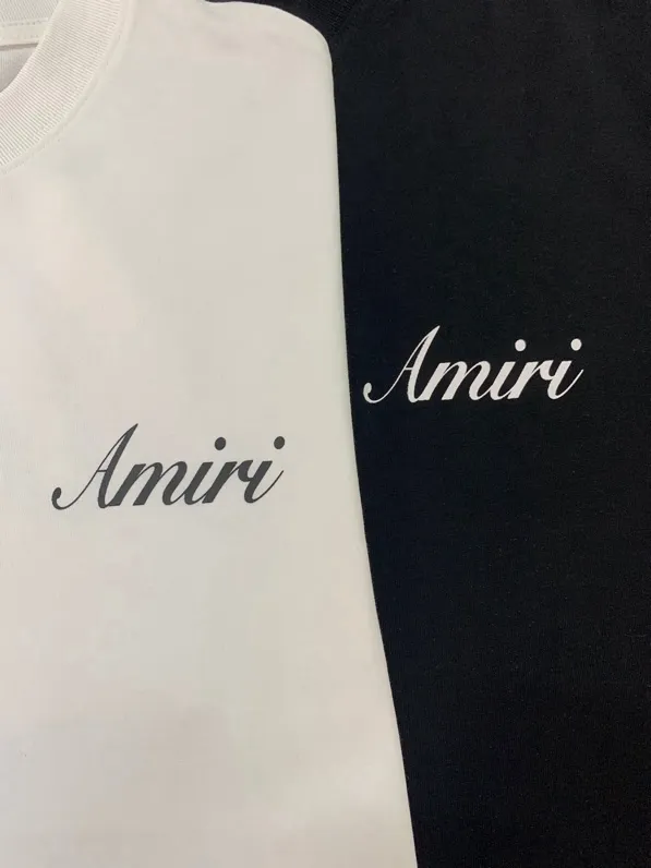 682 model P114 AMIRI real shot black white hanging shot S. M. L. XL