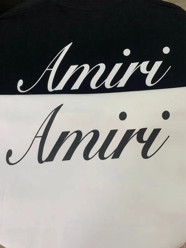 682 model P114 AMIRI real shot black white hanging shot S. M. L. XL
