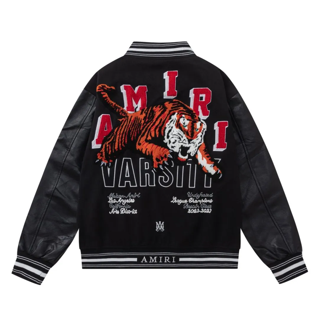 7095#P496AMIRI classic tiger embroidery LOGO. Color: black, red. Size: S M L XL