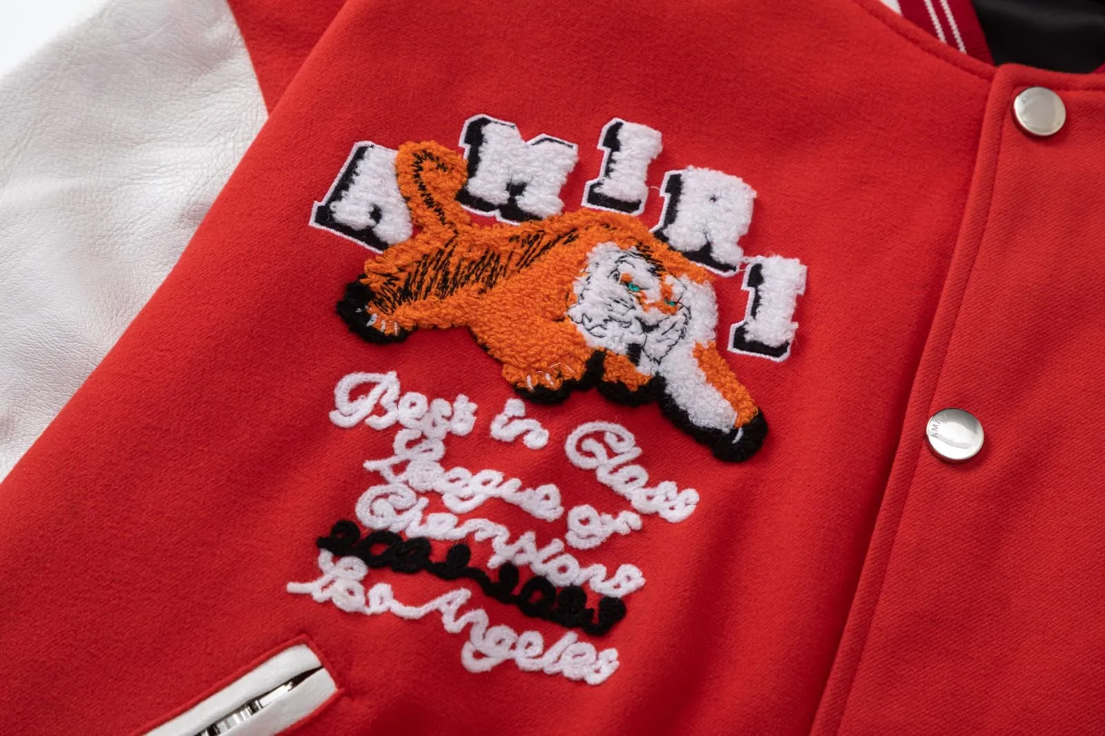 7095#P496AMIRI classic tiger embroidery LOGO. Color: black, red. Size: S M L XL