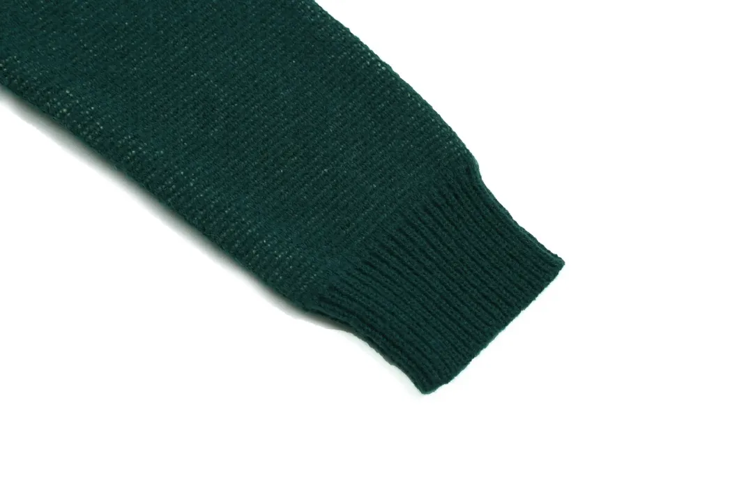 P280 AMIRI new style neckline personalized logo embroidered jacquard seahorse wool sweater Color: black green blue Size: S M L XL XXL