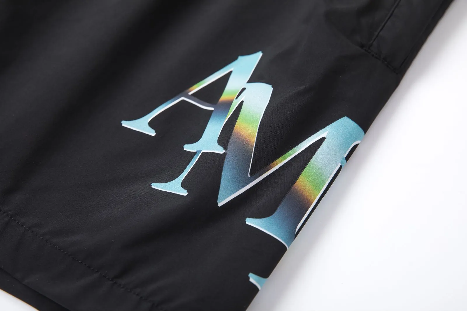 DK015#P230, AMIRI white ink direct printing colorful LOGO, size: S M L XL. Color: black