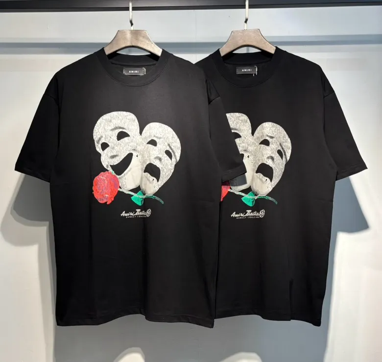 720 model P126 AMIRI real shot black hanging cashew flower letters S. M. L. XL