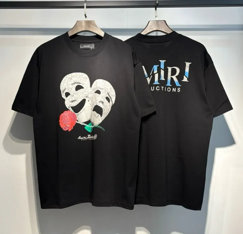 720 model P126 AMIRI real shot black hanging cashew flower letters S. M. L. XL