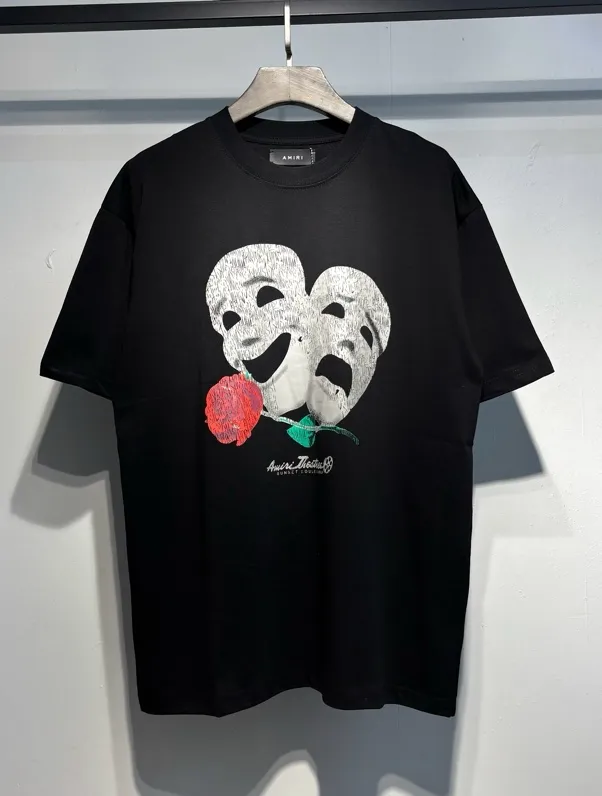 720 model P126 AMIRI real shot black hanging cashew flower letters S. M. L. XL