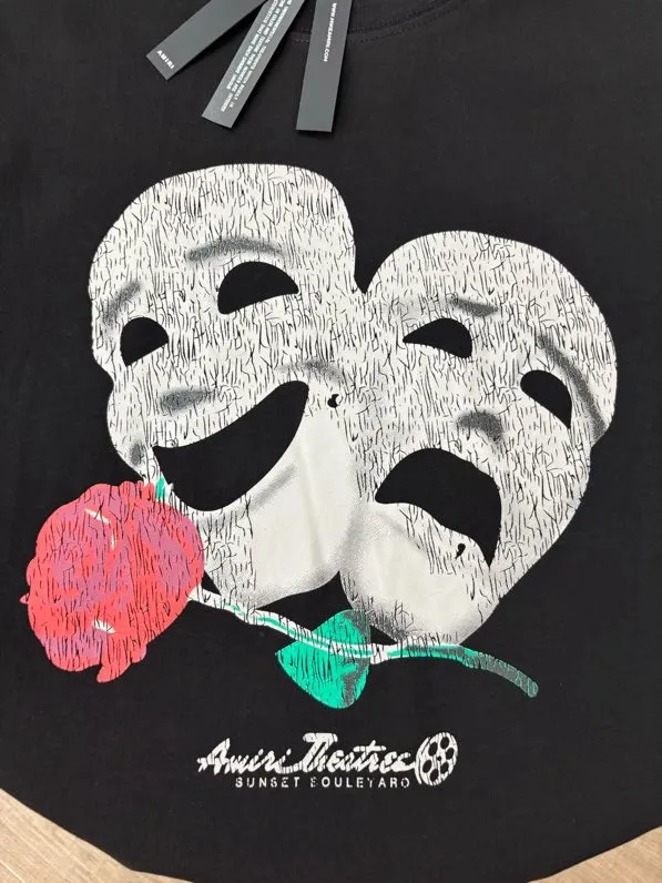 720 model P126 AMIRI real shot black hanging cashew flower letters S. M. L. XL