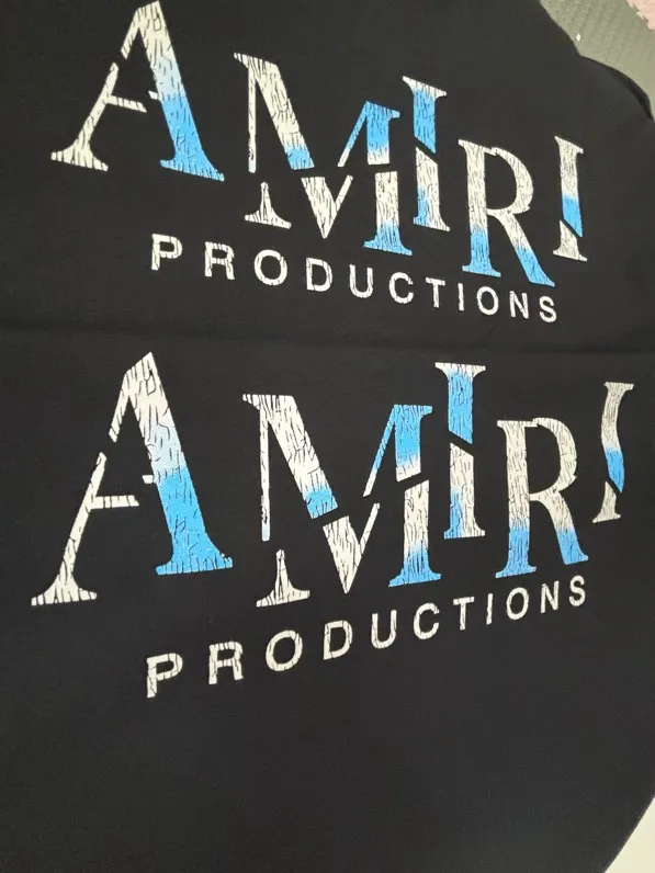 720 model P126 AMIRI real shot black hanging cashew flower letters S. M. L. XL