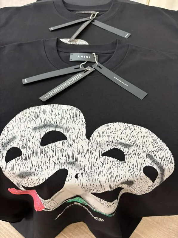 720 model P126 AMIRI real shot black hanging cashew flower letters S. M. L. XL