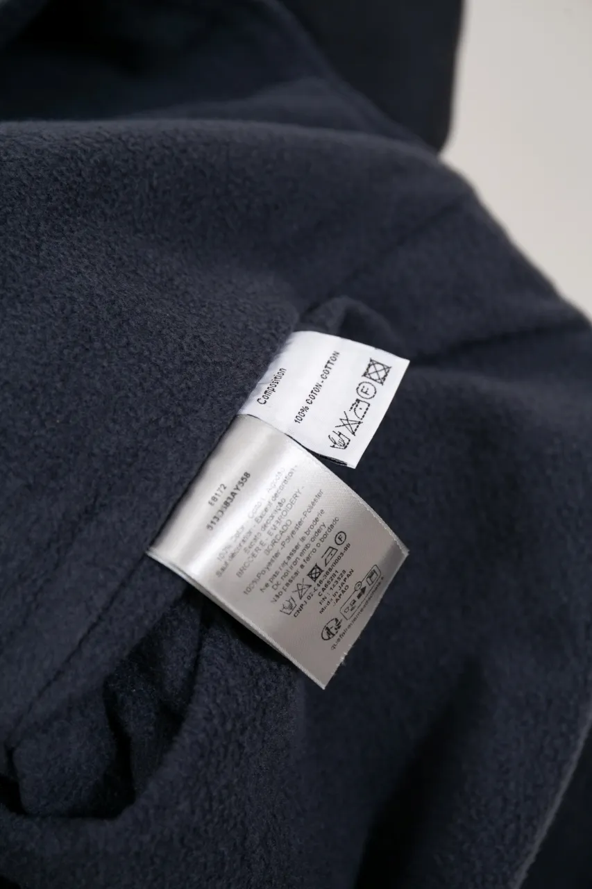 SIZE CHART MORE DETAILS DIOR AND LEWIS HAMILTON Navy blue cotton denim jacket shirt
