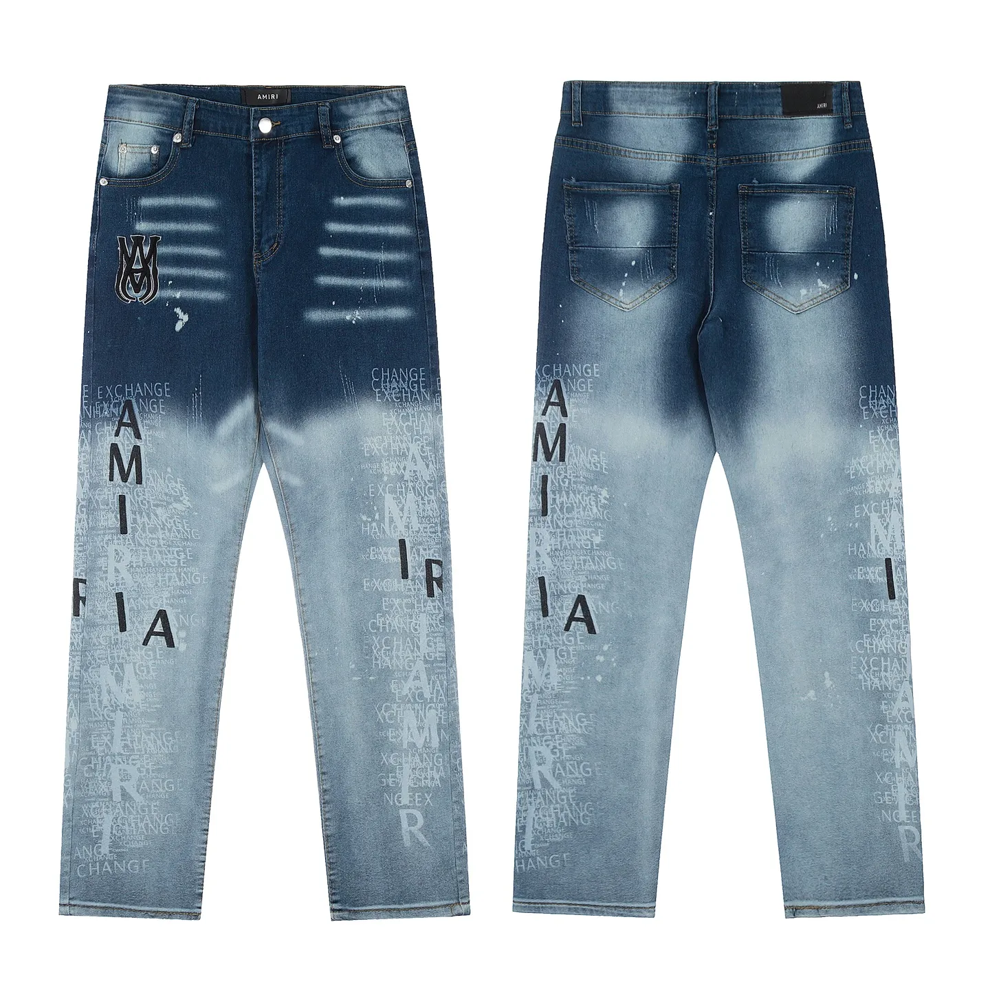 ￼#M05 P168💰 AMIRI splash-ink medal patch embroidered jeans trousers AMIRI high street basic ripped tight stretch jeans trousers Amiriamiri is transliterated as Emil, which is the name of the founder. Mike Amiri, the founder of amiri, grew up in Los Angeles, USA. He was influenced by the local street culture Rock since he was a child, so he founded the amiri brand named after himself. A variety of trendy clothing meets the needs of different trendy players. Amiri clothing has novel and unique styles and is a well-known street brand in the United States. Many of its styles and styles are loved by many street photographers. Various clothing styles meet the needs of different people, show their unique temperament, and show the trend of dressing. amiri's jeans are relatively famous. Not only do they have many styles, but the quality of the jeans is also very good. Many celebrities have also worn amiri brand jeans.  The jeans of the amiri brand break through the production process and cutting of the original jeans. The fabrics are relatively soft and comfortable, and are not as hard as some jeans, which can irritate the skin and cause the skin to bleed when worn. Los Angeles trendy brand Amiri's jeans are made with great detail from tailoring to texture, adding wrinkles, bullet holes, damage and other details to add to the trendiness of the jeans. You can choose the style that suits you according to your own needs. Only when you wear a suitable style can you have a certain sense of fashion.  In recent years, high street has become a word that appears more and more frequently in men's clothing. High street style has also become an important direction for everyone's matching. High street related items are basically inseparable from oversize or off-shoulder tops. The lower body is matched with trackpants or tight-fitting denim. In my opinion, the most representative one is perhaps annihilation. Color; picture color Size: 30-32-34-36