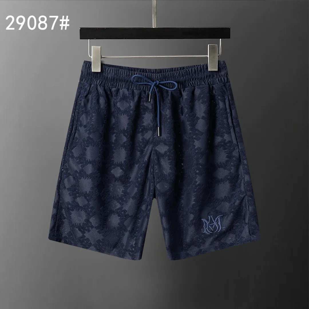 P140 Mili's 2026 spring and summer new men's casual shorts, terry jacquard fabric, stylish and handsome, comfortable fabric, rigorous workmanship, and neat wiring. Good upper body effect·Size M-3XL Sapphire Blue