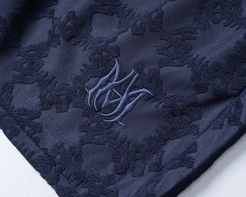 P140 Mili's 2026 spring and summer new men's casual shorts, terry jacquard fabric, stylish and handsome, comfortable fabric, rigorous workmanship, and neat wiring. Good upper body effect·Size M-3XL Sapphire Blue