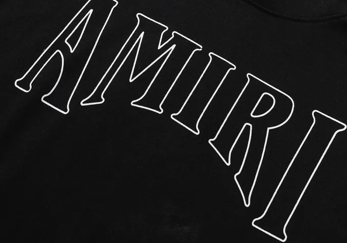 Style number: 883 P220 Fabric: 360g pure cotton terry sweatshirt AMIRI 2025 autumn and winter new logo hooded terry sweatshirt high street unisex loose classic letter jacket Color: black Size: S M L XL