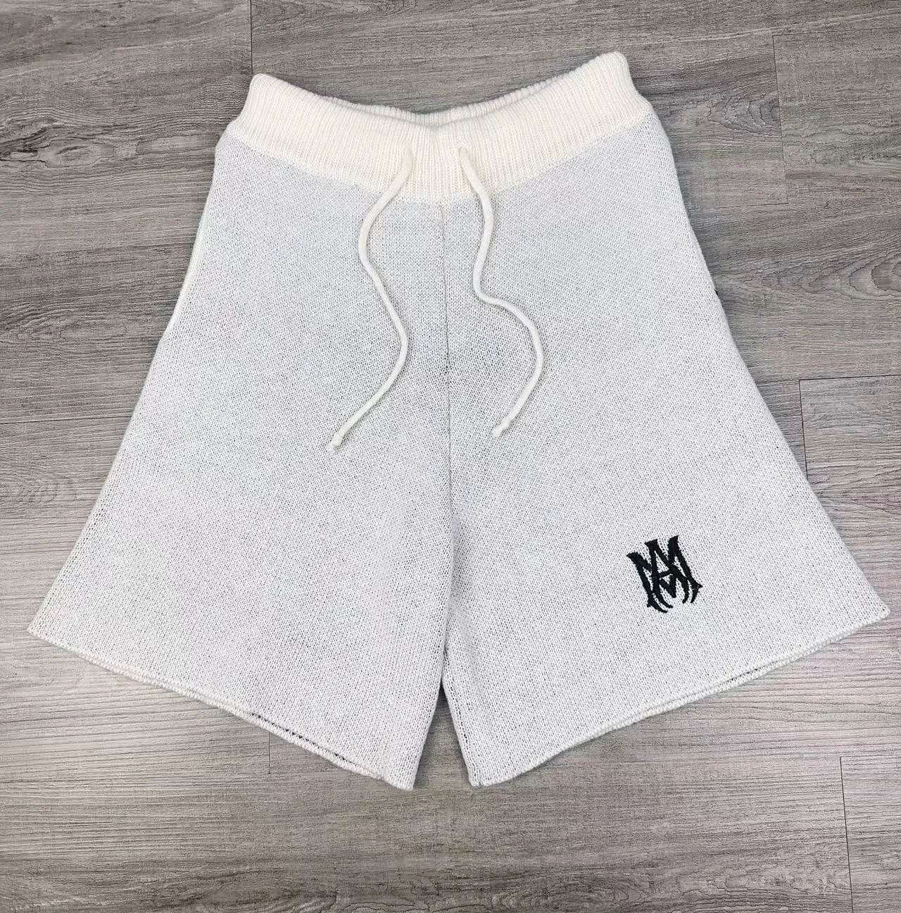 P300 🎉AMIRI vest sweater suit, classic logo jacquard top, exclusive logo embroidery on shorts, color: white, black, size: S M L XL XXL