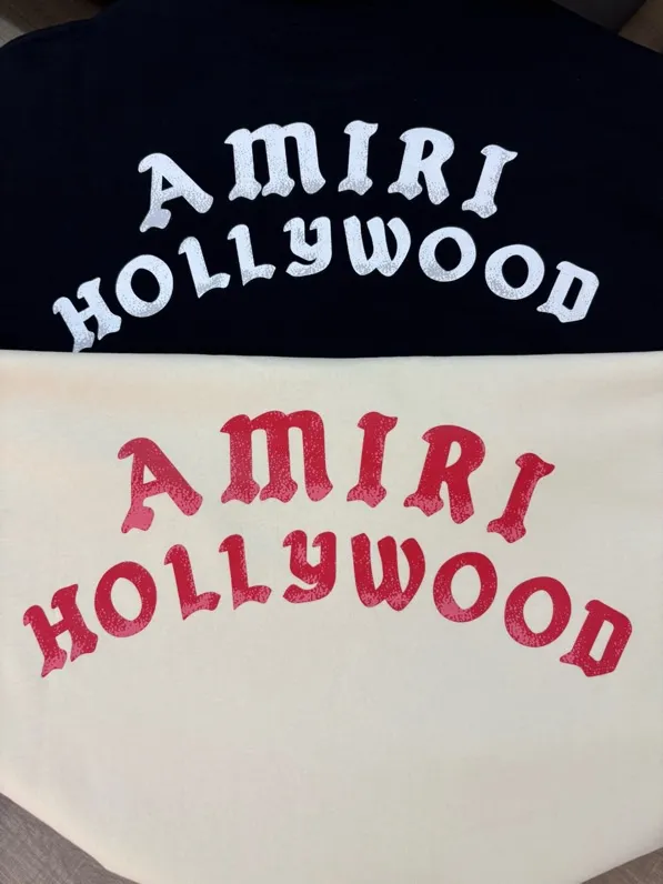 749 model P114 AMIRI real shot black apricot hanging shot S. M. L. XL