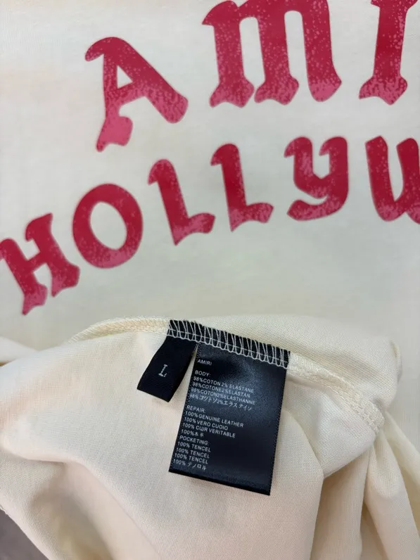 749 model P114 AMIRI real shot black apricot hanging shot S. M. L. XL