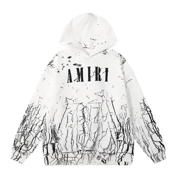 Style number: 888 P230 Fabric: 360g pure cotton terry sweatshirt AMIRI 2025 autumn and winter new logo hooded terry sweatshirt high street unisex loose classic letter jacket Color: Black White Size: S M L XL