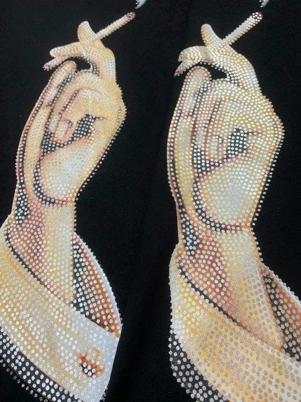693 model P126 AMIRI real shot black hanging shot S. M. L. XL