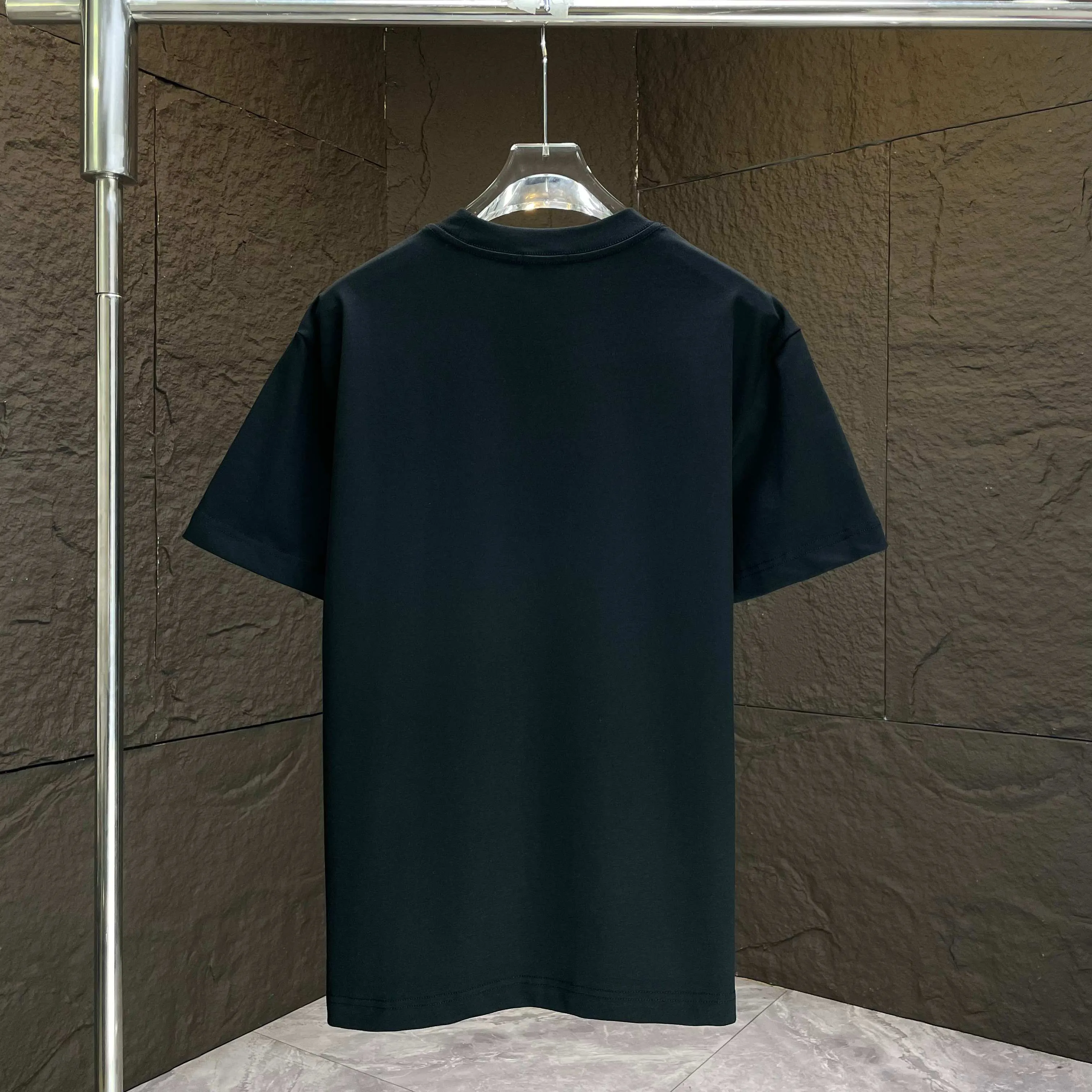 P140 AMIRI* 2025 autumn and winter new short-sleeved T-shirt, customized pure cotton letter logo, three-dimensional foaming, color: black, white, smart color, dark blue, code number: S M L XL XXL