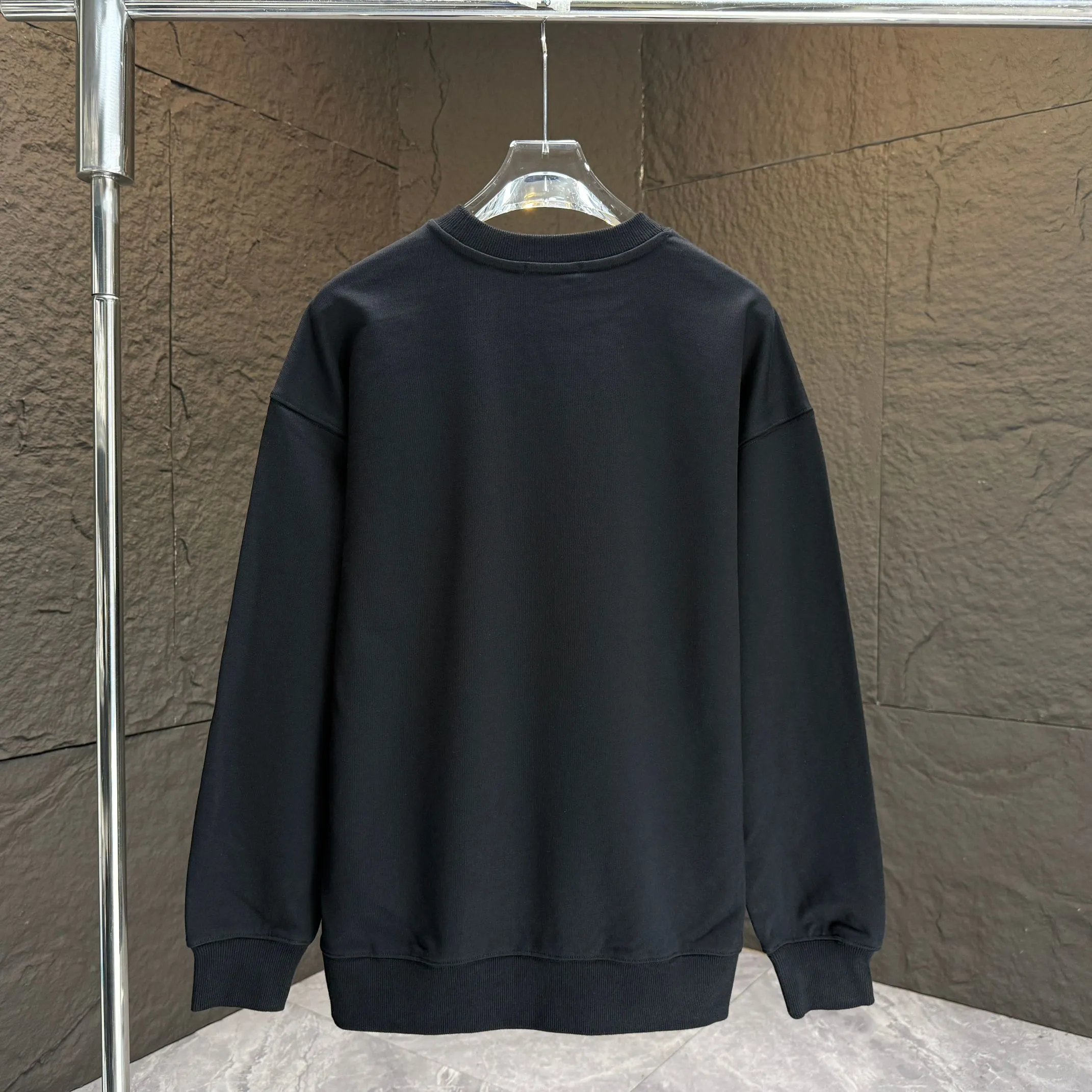 P210 AMIRI* 2025 autumn and winter new round neck sweatshirt 400g terry cotton letter logo lettering film thick plate glue Color: black white blue purple code number: S M L XL XXL