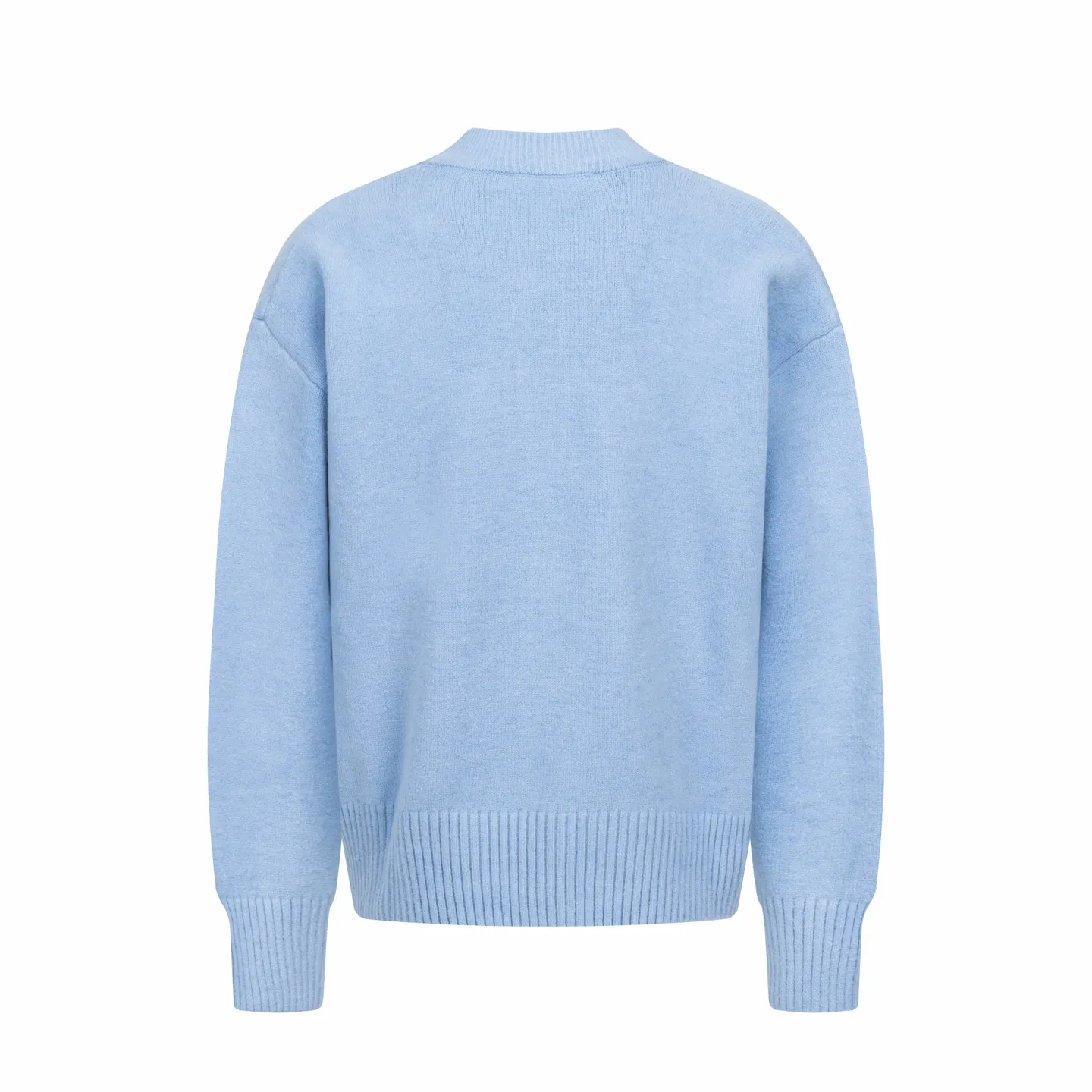 🅿️600 [Exclusive supply] Ami Love Jacquard Double Pocket Knitted Cardigan (Blue) The original version was purchased and developed for 3,399. The fabric is made of alpaca wool to maintain a stable pattern. The stitching is even and firm, and the details are meticulously handled, reflecting the brand's strict control over quality. The overall design is simple and elegant, suitable for various occasions. Whether it is business or leisure, it can show an elegant and decent style. The overall wiring is straight and delicate, the fabric is comfortable and soft, and the color is consistent without color difference. It can be matched with the same style to create a fashionable look, and can be used in various occasions. Customized accessories, complete with three standards, the same style for men and women. Size:S-M-L-XL