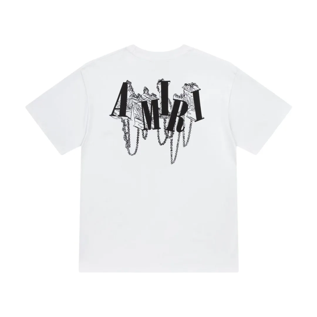 8029#P140amiri suede foaming process printing logo, using 300 grams of fabric, color: black, white. Size: S M L XL