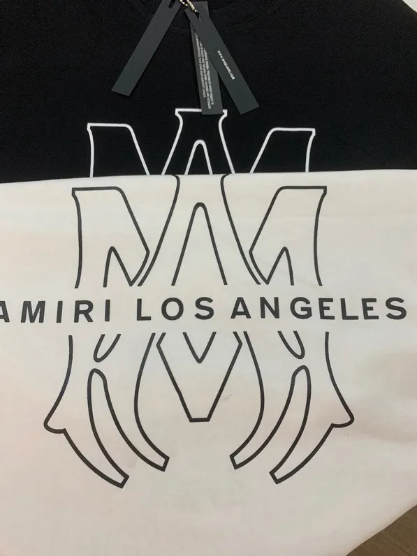 680 model P114 AMIRI real shot black white hanging shot S. M. L. XL