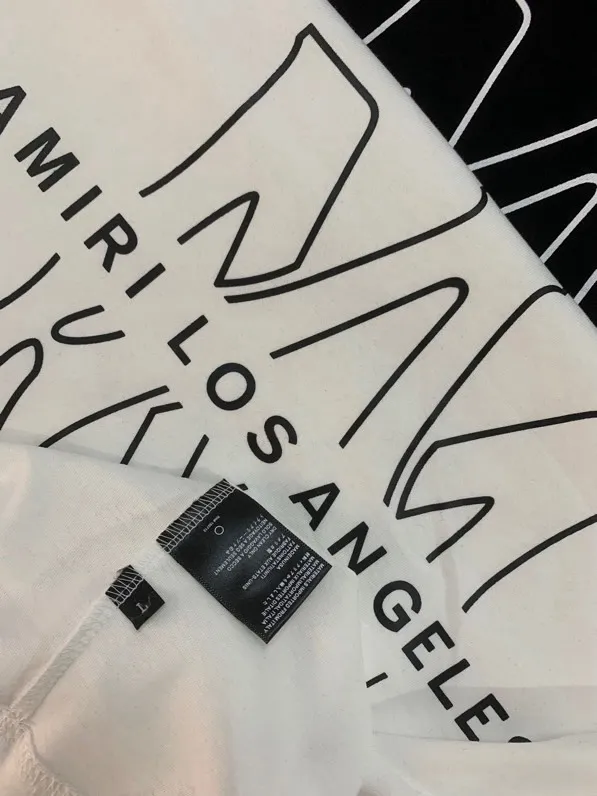680 model P114 AMIRI real shot black white hanging shot S. M. L. XL
