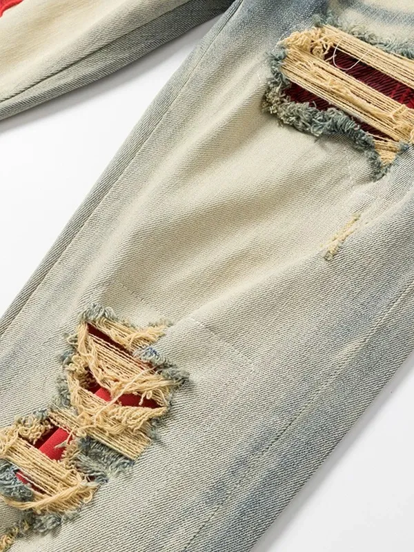 #N07 P246💰 (Top version) AMIRI hot high street jeans slim fit stretch washed knife cut trousers men's fashion AMIRI amiri is transliterated as Emil, which is the name of the founder. Mike Amiri, the founder of amiri, grew up in Los Angeles, USA. He was influenced by local street culture and Punk Rock since childhood, so he founded the amiri brand named after himself. A variety of trendy clothing meets the needs of different trendy players. Amiri clothing has novel and unique styles and is a well-known street brand in the United States. The styles and styles of many clothes are loved by many street photographers. The various clothing styles meet the dressing needs of different people, show their unique temperament, and show the trend of dressing. amiri's jeans are relatively famous. Not only do they have many styles, but the quality of the jeans is also very good. Many celebrities have also worn amiri brand jeans. Color: Picture color Size: 28, 30, 32, 34, 36 28 30 32 34 36 Waist 71 76 81 86 91 Qianlang 26.5 27.5 28.5 29.5 30.5 Hou Lang 37 38 39 40 41 Foot 14 14.8 15.6 16.4 17.2 Foreign Minister 100 102 104 106 107