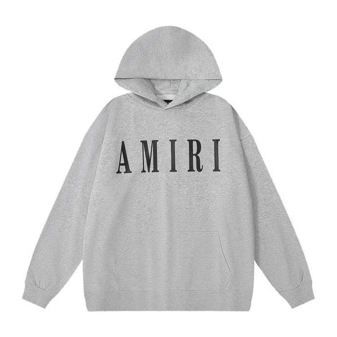 Style number: 868 P220 Fabric: 360g pure cotton terry sweatshirt AMIRI 2025 autumn and winter new logo hooded terry sweatshirt high street unisex loose classic letter jacket Color: Black White Size: S M L XL