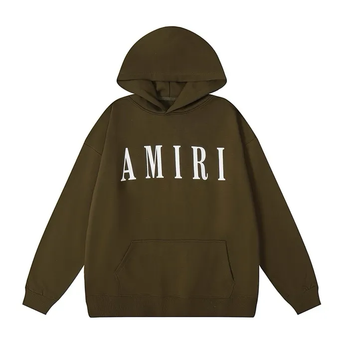 Style number: 868 P220 Fabric: 360g pure cotton terry sweatshirt AMIRI 2025 autumn and winter new logo hooded terry sweatshirt high street unisex loose classic letter jacket Color: Black White Size: S M L XL