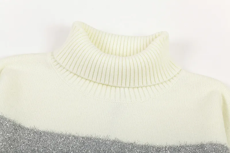 Size chart Ami Paris 2024 autumn and winter new large striped turtleneck sweater SMLXL