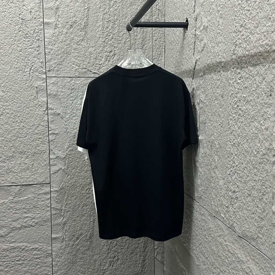 🅿️180 Ami* 2025 spring and summer new style Ami letter embroidery customized double yarn plain cotton fabric short-sleeved T-shirt for men and women Color: black white floral gray Size: S (90-130 pounds) M (120-150 pounds) L (140-165 pounds) XL (160-180 pounds) XXL (180-210 pounds)