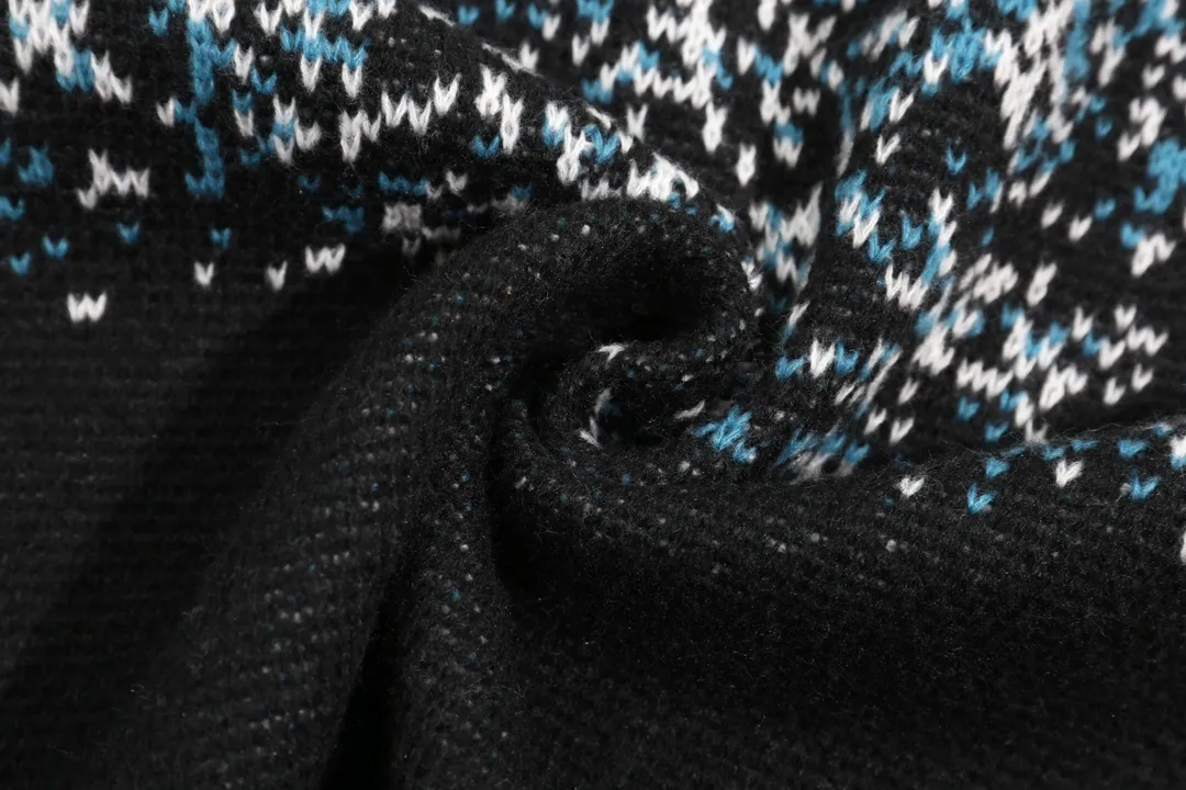 P280 AMIRI new style neckline personalized logo embroidered jacquard seahorse wool sweater Color: Brown Green Black Size: S M L XL XXL