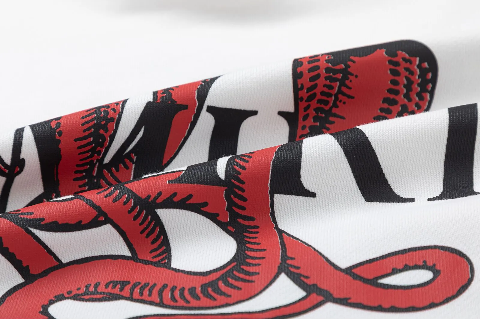 7165#P300, AMIRI cobra print LOGO, color: black and red, white and red, black and blue, size: S M L XL