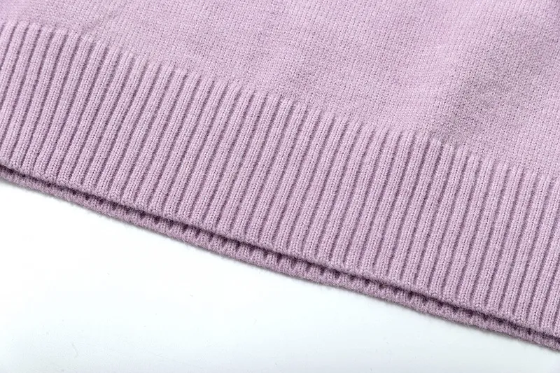 Ami Paris2025 early spring new product big love ADC jacquard wool patchwork reverse sleeve technology Ami De Coeur polo collar pullover sweater same style for men and women Oversize version Color: light gray lilac Size: S-XL